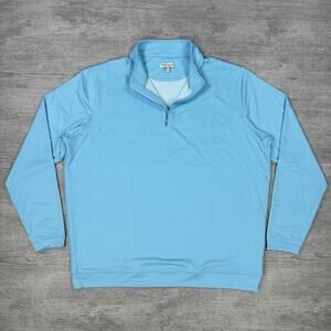 MWOT Peter Millar Pullover Mens XXL Blue Perth 1/4 Zip Performance Stretch Golf